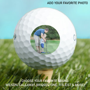 Golfer Dad Father Son Personalised Photo Golf Balls
