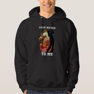 Golfer Dad Fathers Day   Golf Pun Us Flag Bald Eag Hoodie