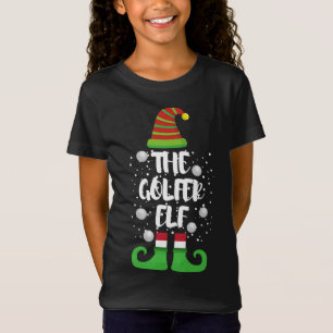 Golfer Elf Family Christmas Party Funny Christmas T-Shirt