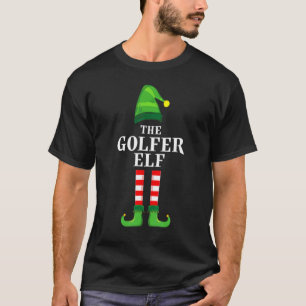 Golfer Elf Family Matching Group Christmas Party P T-Shirt