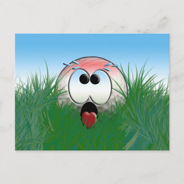 Golfer Gift Idea Golf Player Golfball Humour Funny Postcard (Front)