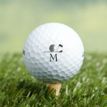 Golfer Gift Minimalist Green Monogram Custom