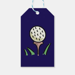 Golfer Gift Oversized Golf Balls Gold Tees Blue Tags
