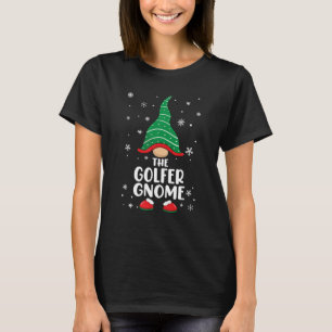 Golfer Gnome Matching Family Christmas Pyjamas T-Shirt
