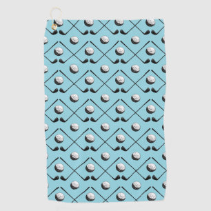 Golfer Golf Ball Pattern Golf Towel