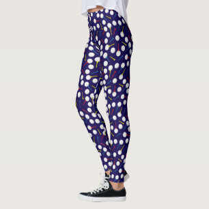 Golfer Golf Balls and Tees Pattern Leggings