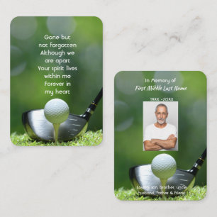 Golfer Golf Golfing Memorial Keepsake Business Card