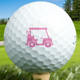 Golfer Golf Player Cart Chic Pink Sports Cool Balls