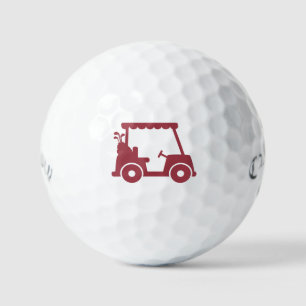 Golfer Golf Player Cart Crimson Red Sports Cool Balls