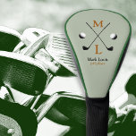 Golfer . golf-player monogram golf head cover<br><div class="desc">A stylish logo design for the golf player,  to personalize with name and initials</div>