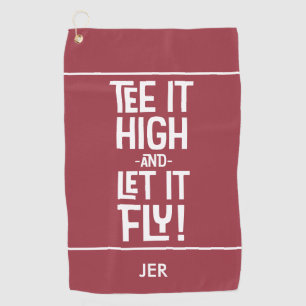 Golfer Golf Tee Humour Funny Sports Monogrammed Re Golf Towel