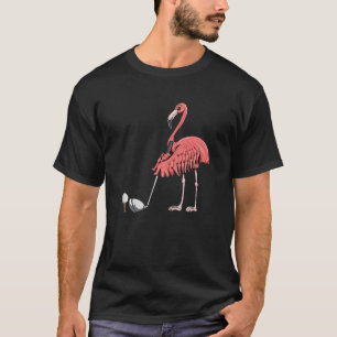 Golfer Golfer Golf Club Motif Golf Pink Flamingo T-Shirt