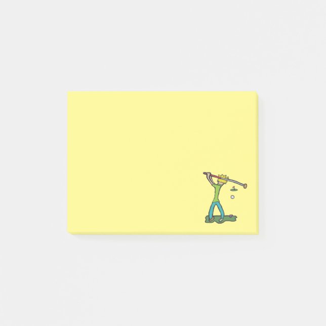 Golfer Golfing Post-it Notes (Front)
