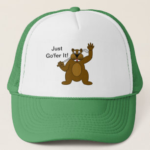 Golfer Gopher Just Go'fer It! Trucker Hat