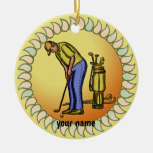 Golfer  Grandpa  Ceramic Tree Decoration