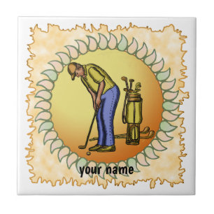 Golfer  Grandpa  Tile