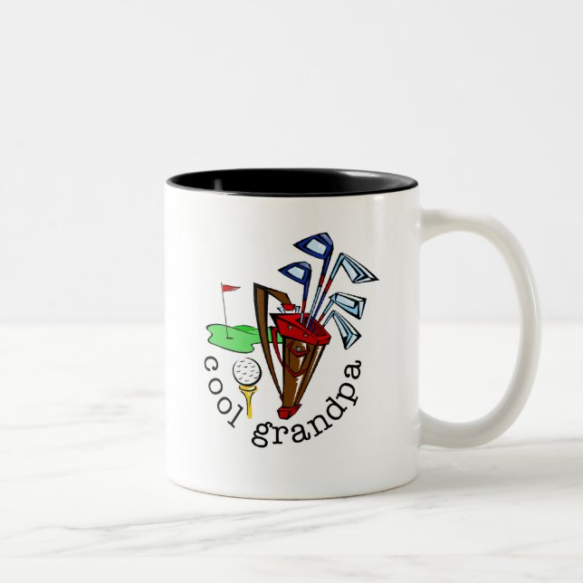 GOLFER GRANDPA Two-Tone COFFEE MUG (Right)