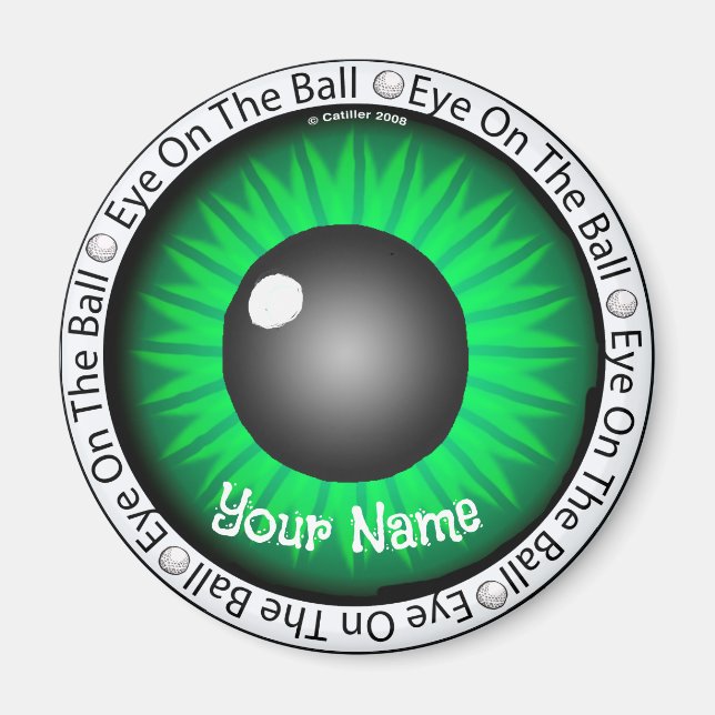 Golfer Green Eye On Ball  Magnet (Front)