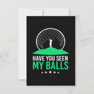 Golfer Have You Seen My Balls RSVP Card