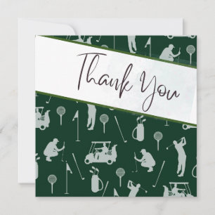 Golfer Heartfelt Thanks for a Great Day Thank You Card