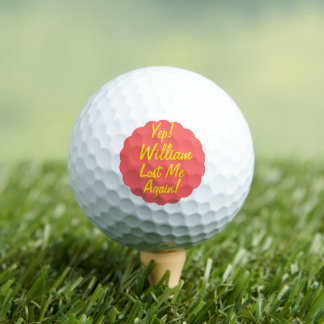 Golfer Humour Gift - Funny Lost Ball Custom Name