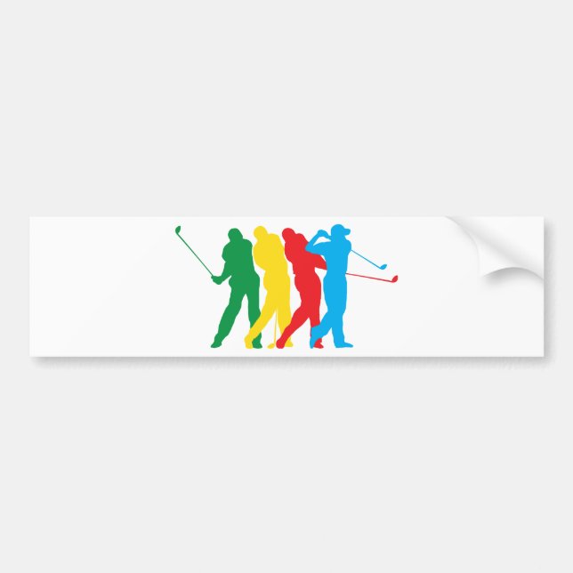 Golfer In Motion Bumper Sticker (Front)