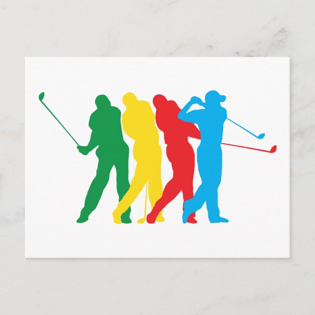 Golfer In Motion Postcard (Front)