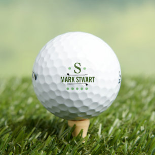 Golfer Initial   Golf-Player monogrammed Golf Balls