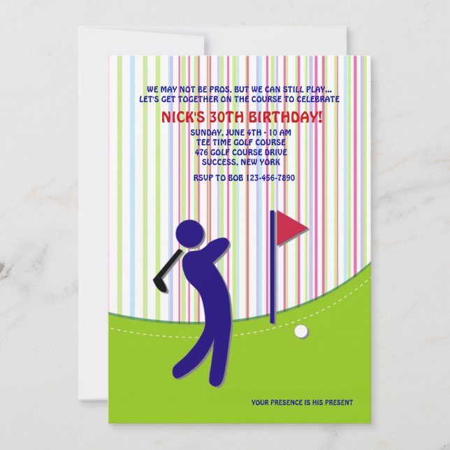 Golfer Invitation (Front)