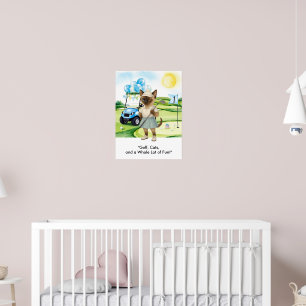 Golfer is on putting green for Siamese Cat lovers Poster