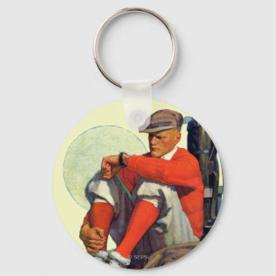 Golfer Kept Waiting Key Ring