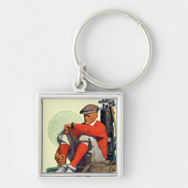 Golfer Kept Waiting Key Ring (Front)