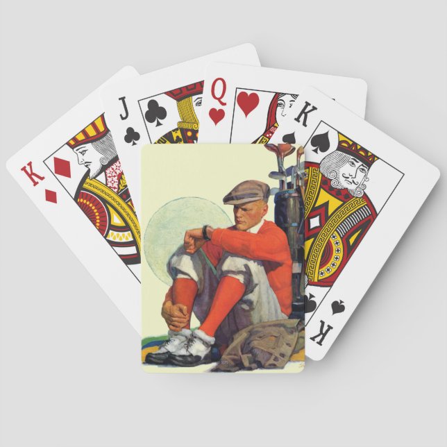 Golfer Kept Waiting Playing Cards (Back)