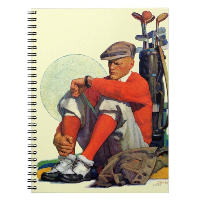 Golfer Kept Waiting Spiral Notebook (Front)