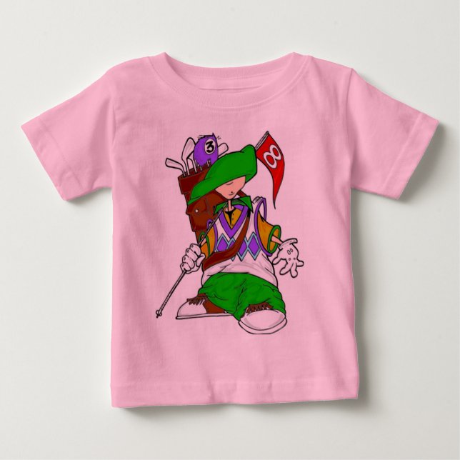 Golfer Kid Baby T-Shirt (Front)