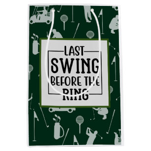 Golfer last swing before the ring Bachelor Party Medium Gift Bag