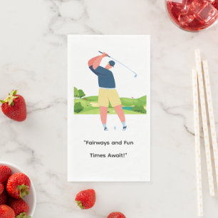 Golfer Let's Par Tee for Party funny saying Napkin
