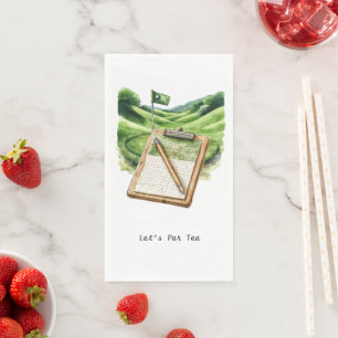 Golfer Let's Par Tee for Party     Napkin