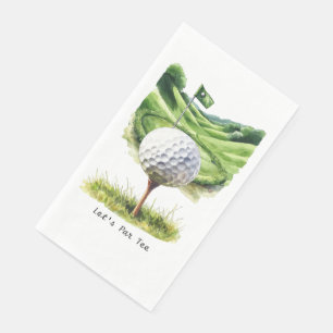 Golfer Let's Par Tee for Party     Napkin