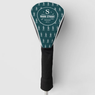 Golfer Logo Monogram / Monogrammed Golf Head Cover