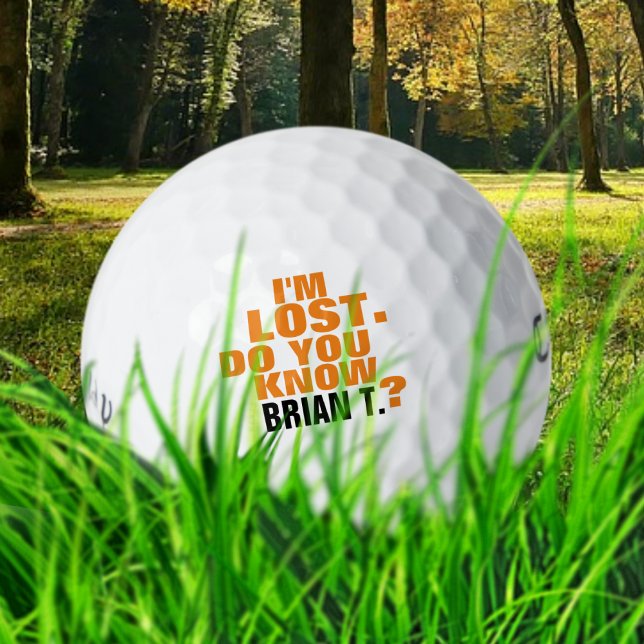 golfer lost-ball golf ball with name (Creator Uploaded)