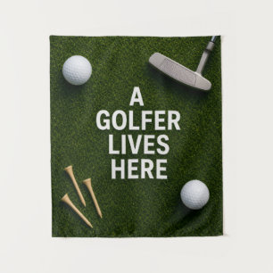 Golfer loves here tapestry