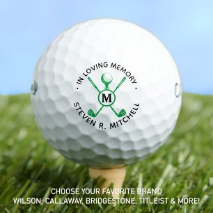Golfer Memorial In Loving Memory Remembrance Golf Balls