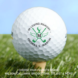 Golfer Memorial In Loving Memory Remembrance Golf Balls