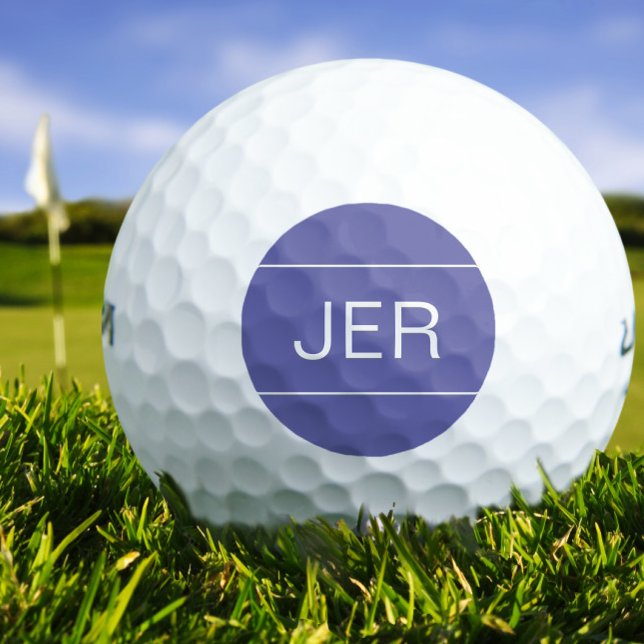 Golfer Monogrammed Initial Sports Periwinkle Blue Golf Balls (Golfer Monogrammed Initial Sports Periwinkle Blue Golf Balls)