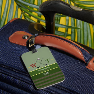 golfer name cool green travel luggage tag