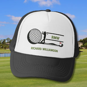 GOLFER NAME CUSTOM MONOGRAM TRUCKER HAT