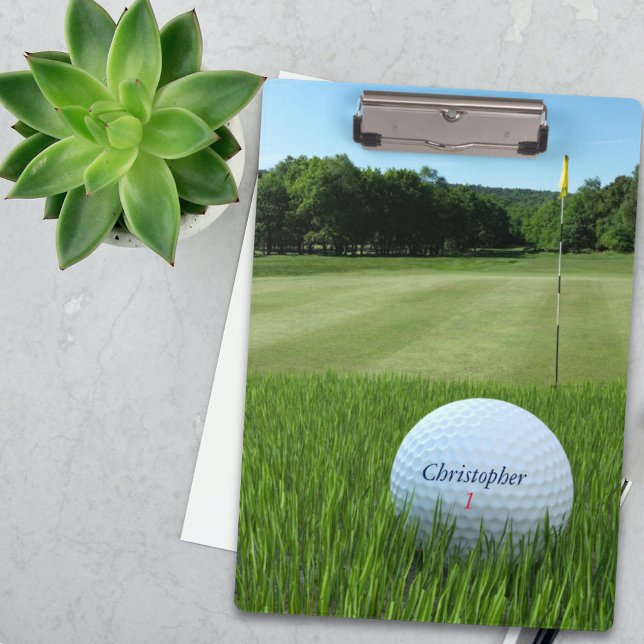 Golfer Name Golfing Dad Golf Clipboard (Clipboard with space for your name and number. Perfect gift for Golfing Dad!)