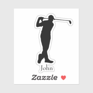 Golfer Name Sticker