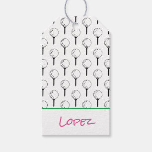 Golfer NAME Tee Golf Ball Sports Fun Gift Tags